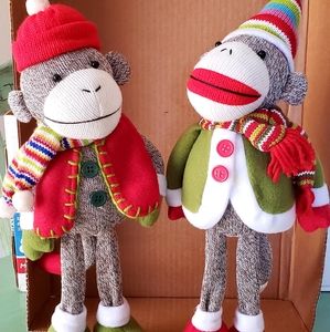 Christmas Sock Monkeys